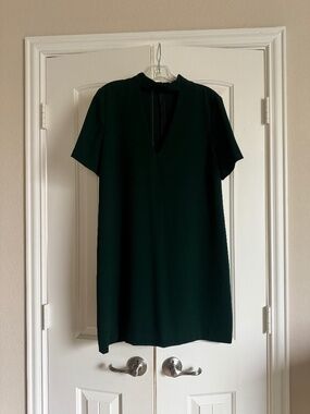 white christmas dresses ZARA, Textured green long dress. TS – Hibuy market main image 0